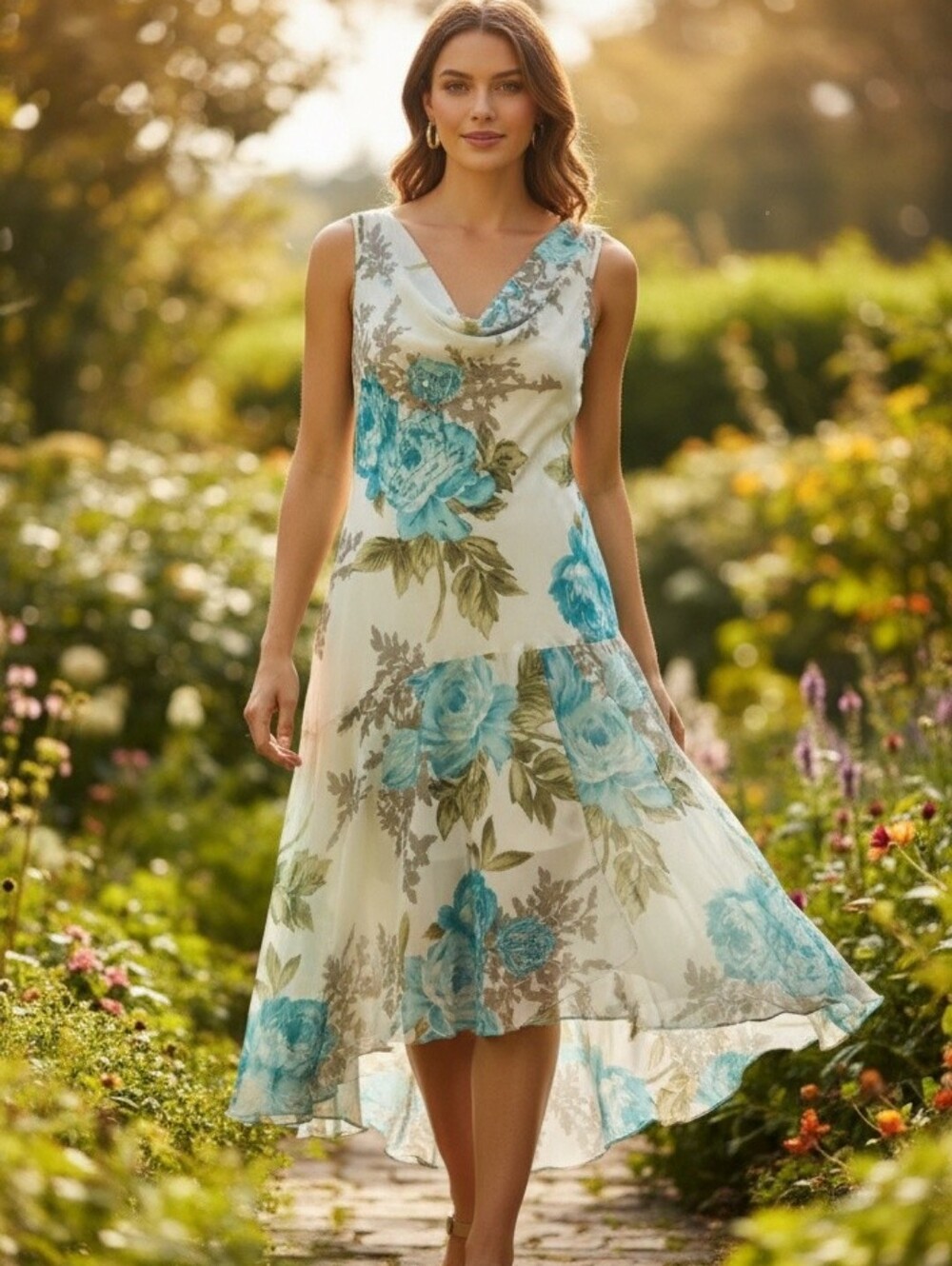 Y2K Gorgeous Beaded Floral dress Jessica Vintage